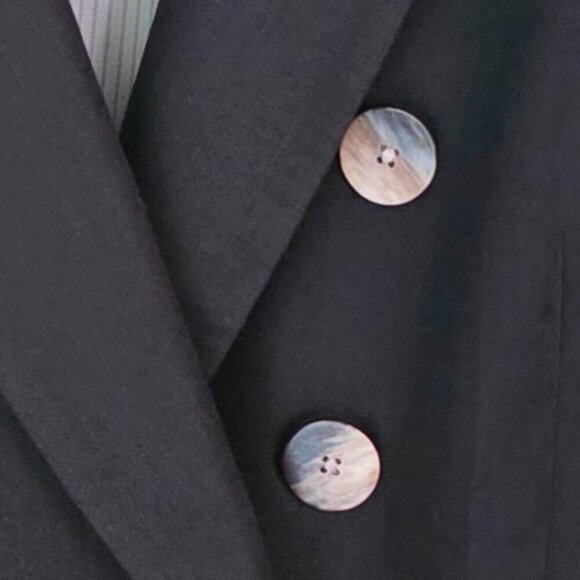 Veronica Beard Black GAYA Linen Blend Dickey Jacket - sz16 - Picture 5 of 5